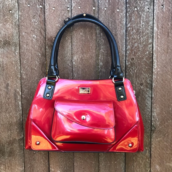 Handbags - Beijo red patent leather crossbody purse NWOT